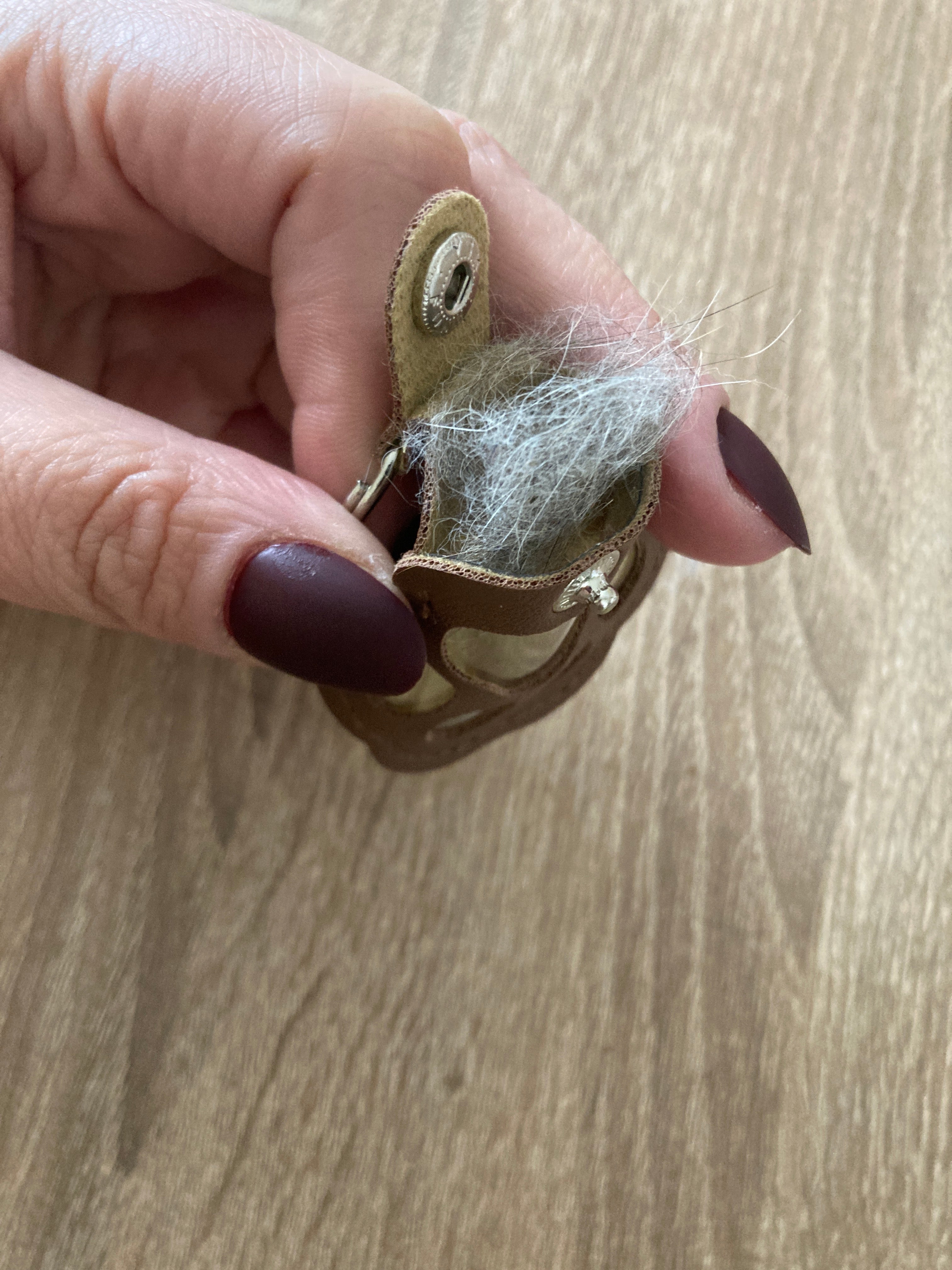 Porte-clés patte marron Souvenir de chien