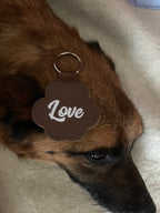 Porte-clés patte marron Souvenir de chien